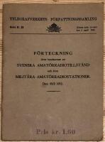 F&ouml;rteckning Svenska amat&ouml;rradiotillst&aring;nd & milit&auml;ra amat&ouml;rradiostationer