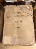 Svensk F&ouml;rfattningssamling med Bihang 1889