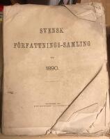 Svensk F&ouml;rfattningssamling med Bihang 1890