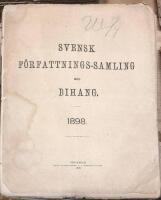 Svensk F&ouml;rfattningssamling med Bihang 1898
