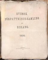 Svensk F&ouml;rfattningssamling med Bihang 1899