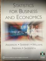 Statistics for business and economics