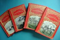 4 Norska b&ouml;cker fr&aring;n 1905-09, Krigsbilleder, Herremaend, Rejsende, Strandr&ouml;verenn
