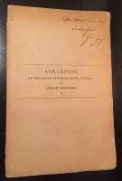 Asklepios. Mythologisch - Arch&auml;ologische Studien