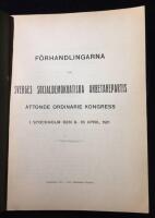 F&ouml;rhandlingarna vid Sverges Socialdemokratiska Arbetarepartis &aring;ttonde ordinarie kongress i Stockholm den 9 - 16 april 1911