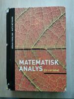 Matematisk analys En variabel