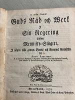 I jesu namn; Guds r&aring;d och Werk i sin regering &ouml;fwer mennisko=sl&auml;gtet i n&aring;gra m&aring;l genom bewis och exempel f&ouml;rest&auml;ldte