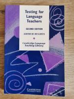 Testing for language teachers