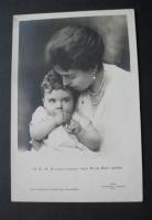 H.K.H. Kronprinsessan  med Prins Karl Johan Vykort No725  oskriven