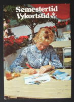 Semestertid&nbsp;postverket kort 1973 &nbsp;pf &Ouml;27