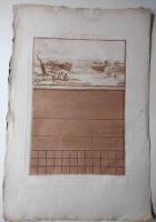 Vue des restes de la Ville de Mottya dans l&rsquo;isle de St Pantaleo + Plan d&rsquo;une saline pres l&rsquo;isle de St Pantaleo entre trapani et Marcalla