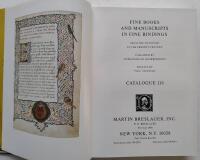 FINE BOOKS AND MANUSCRIPTS IN FINE BINDINGS FROM THE FIFTEENTH TO THE PRESENT CENTURY, FOLLOWED BY LITERATURE ON BOOKBINDINGS 
