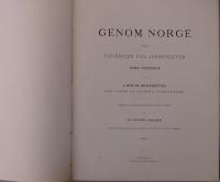 Genom Norge. Fr&aring;n Tistedalen till Jakobselfven. Efter teckningar af Ludvig Skramstad. Sextio illustrationer med text