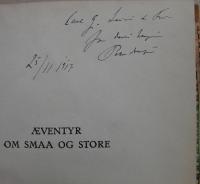 &AElig;VENTYR OM SMAA OG STORE (dedikation fr&aring;n Peter Nansen)