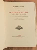 COMPTE-RENDU DE LA PREMI&Egrave;RE SESSION DE LA CONF&Eacute;RENCE DU LIVRE, TENUE &Agrave; ANVERS AU MOIS D'AO&Ucirc;T 1890