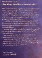 Utveckling, livsvillkor, socialisation