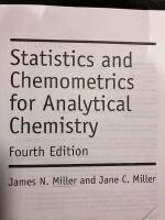 Statistics and chemometrics for analytical chemistry