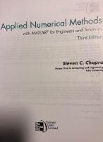 Applied numerical methods with MATLAB for engineers and scientists