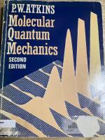 Molecular quantum mechanics