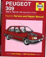 Peugeot 309 (1986 to 1993) Petrol