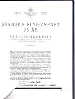 Svenska Flygvapnet 25 &aring;r  1912-1937