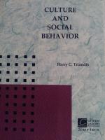 Culture and social behavior