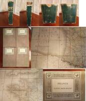 Carte Physique, Administrative et Routi&egrave;re de la France, indiquant aussi la navigation int&eacute;rieure du Royaume