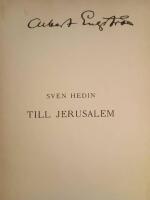 Till Jerusalem - Sven Hedin - 1917. Albert Engstr&ouml;ms exemplar.