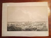 Stockholm fr&aring;n Mosebacke. Litografiskt tryck, 1856