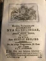 Kongl. Vetenskaps academiens nya handlingar f&ouml;r m&aring;naderna aprilis, majus, junius &aring;r 1803. Preses Herr Gustaf Broling. Bergm&auml;stare.