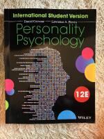 Personality Psychology, 12th Edition International Student Version