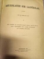 F&ouml;rslag till sj&ouml;lag samt Lag ang&aring;ende nya sj&ouml;lagens inf&ouml;rande