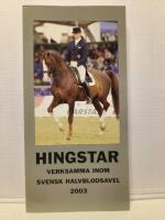 Hingstar verksamma inom svensk halvblodsavel 2003