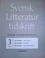 Svensk Litteraturtidskrift 1966 nr 3.