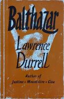  Balthazar: A novel (Alexandria Quartet)