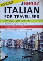 ITALIAN For Travellers (Berlitz Italian Phrase Book)