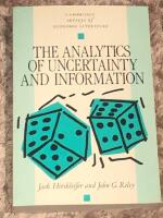 The analytics of uncertainty and information