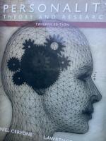 Personality - theory and research