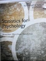 Statistics for psychology