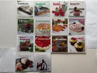 14 b&ouml;cker. - Kladdkakor, &Auml;ppelkakor, Godis, Desserter, T&aring;rtor, Sm&ouml;rg&aring;st&aring;rtor, Smulpajer, Glass, Baka i l&aring;ngpanna, Cheesecakes, Brownies, Fler kladdkakor, Chokladdesserter