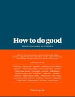 How to Do Good - Essays on Building a Better World