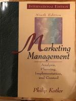Marketing management : analysis, planning, implementation and control
