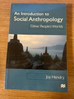 An Introduction to Social Anthropology