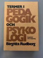 Termer i pedagogik och psykologi : inneb&ouml;rd och ursprung : en etymologisk ordbok