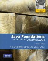 Java foundations : introduction to program design & data structures