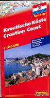 Kroatiska kusten Hallwag karta : 1:250000
