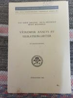 Våtkemisk analys av silikatbergarter En handledning - Sveriges geologiska undersökning serie C nr 616 Årsbok 61 nr 1