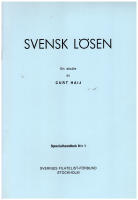 Svensk l&ouml;sen, Specialhandbok nr 1