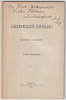 Askersmålets ljudlära. Akademisk avhandling.