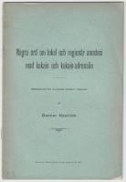 N&aring;gra ord om lokal och region&auml;r anestesi med kokain och kokain-adrenalin. Meddelande fr&aring;n kirurgiska kliniken i Upsala. Separat ur Allm&auml;nna svenska l&auml;kartidningen n:3 33, 34 35 1904.